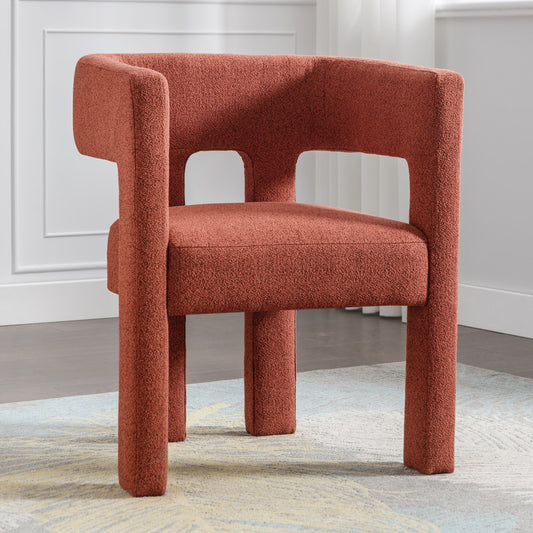 Mosby Contemporary Linen Accent Chair - Orange