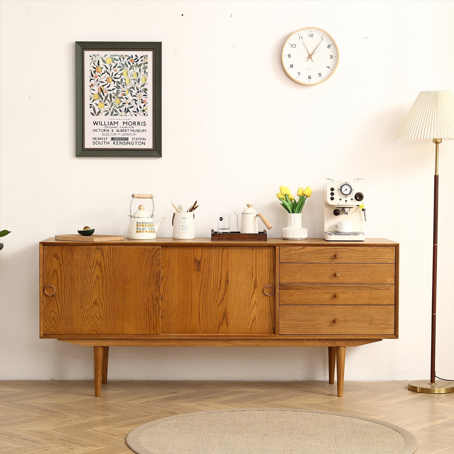 Furnisoar Mid-Century Modern Sideboard in Oak