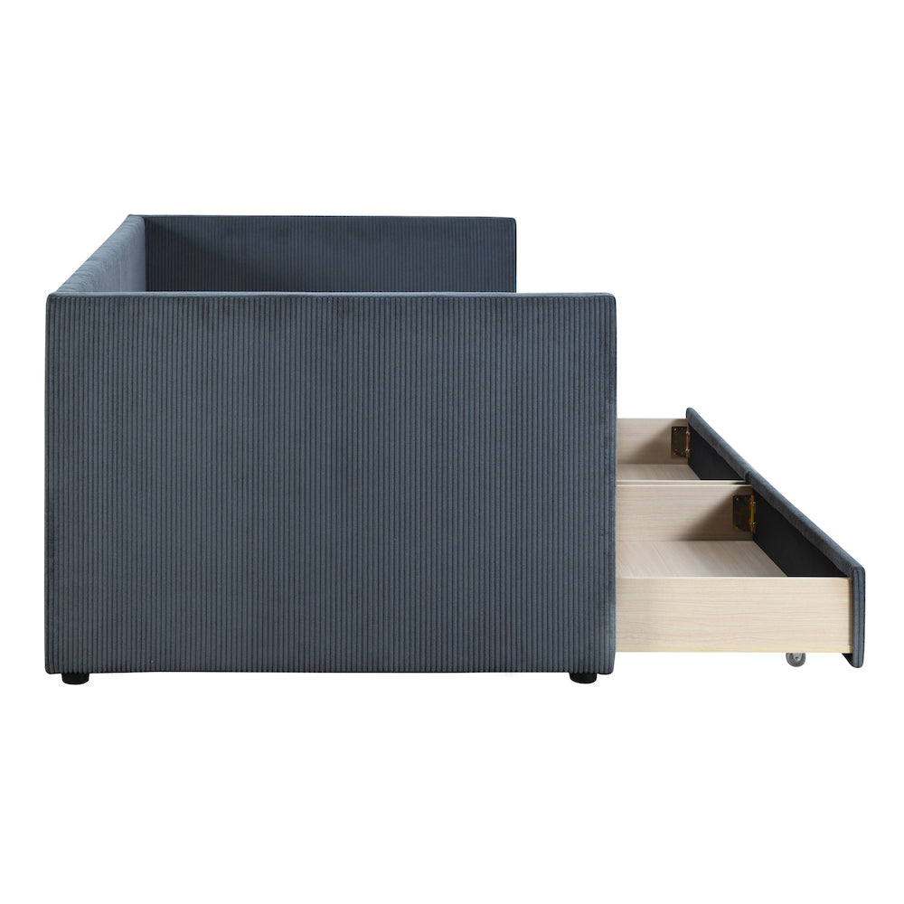 Dhp urban fashion daybed with storage blue linen