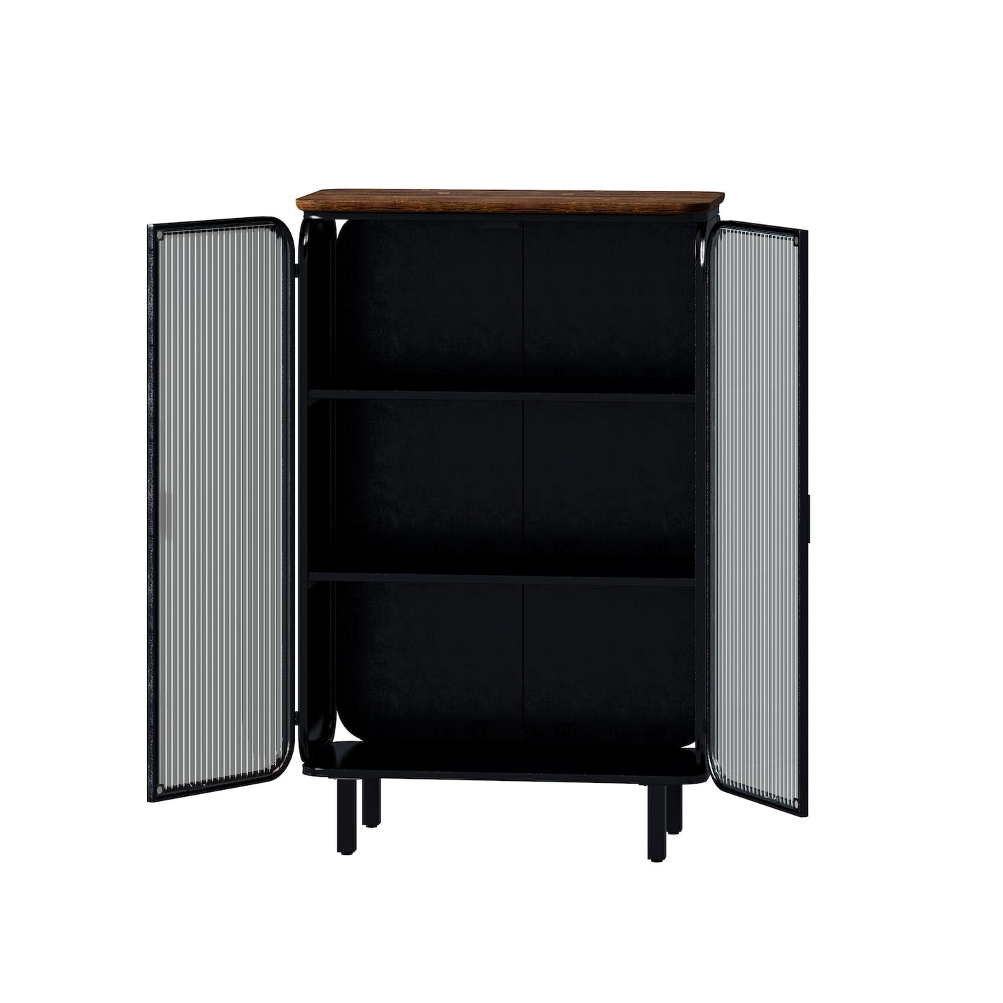 Spribung Modern Two-door Cabinet with Glass Doors