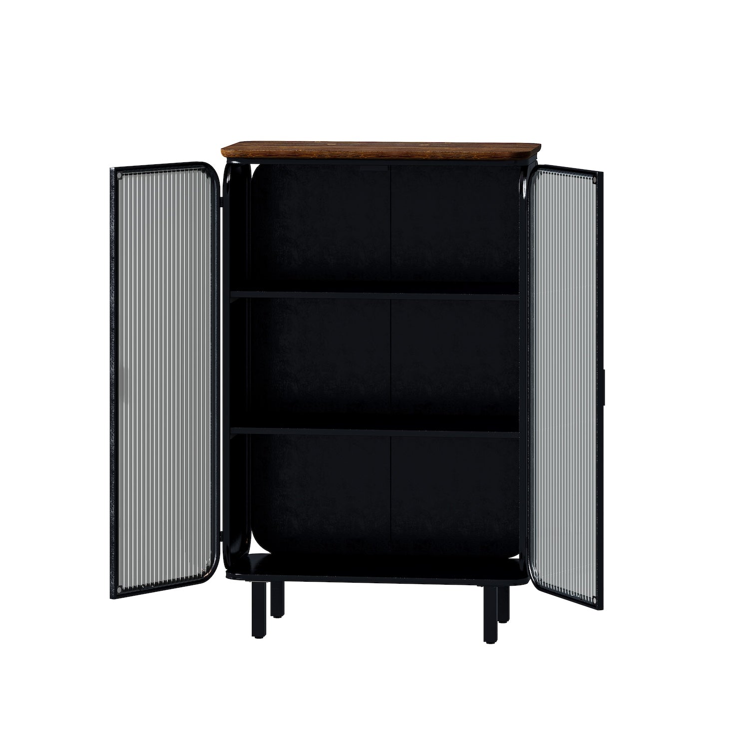 Spribung Modern Two-door Cabinet with Glass Doors