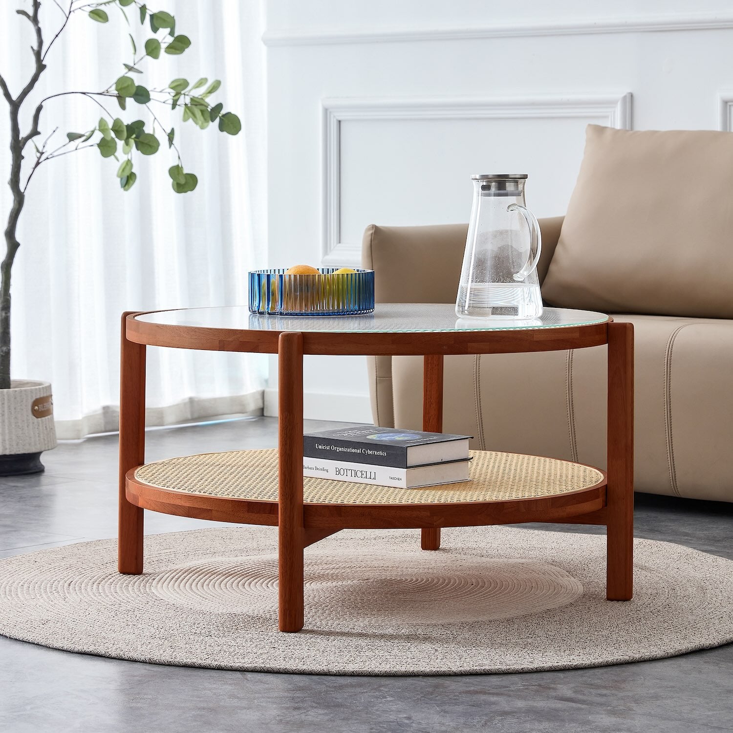 Sandy Mid-Century Modern Coffee Table - Walnut