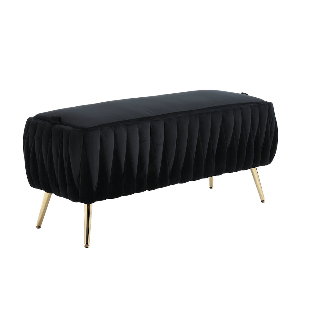 Black velvet bedroom discount bench