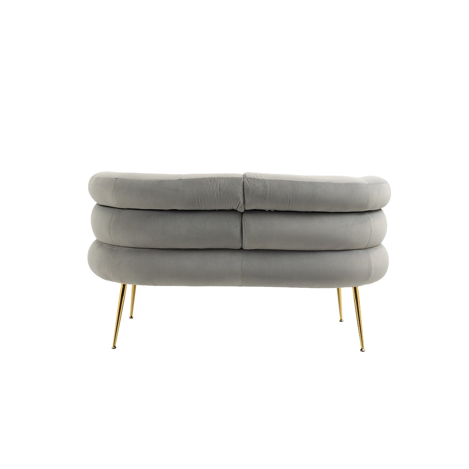 DaniJel Velvet Accent Chair with Golden Legs - Gray