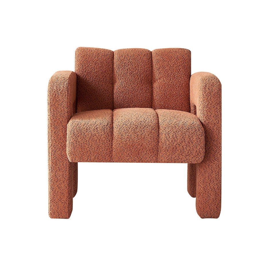 Billie 31.1" Wide Boucle Upholstered Living Room Chair - Orange