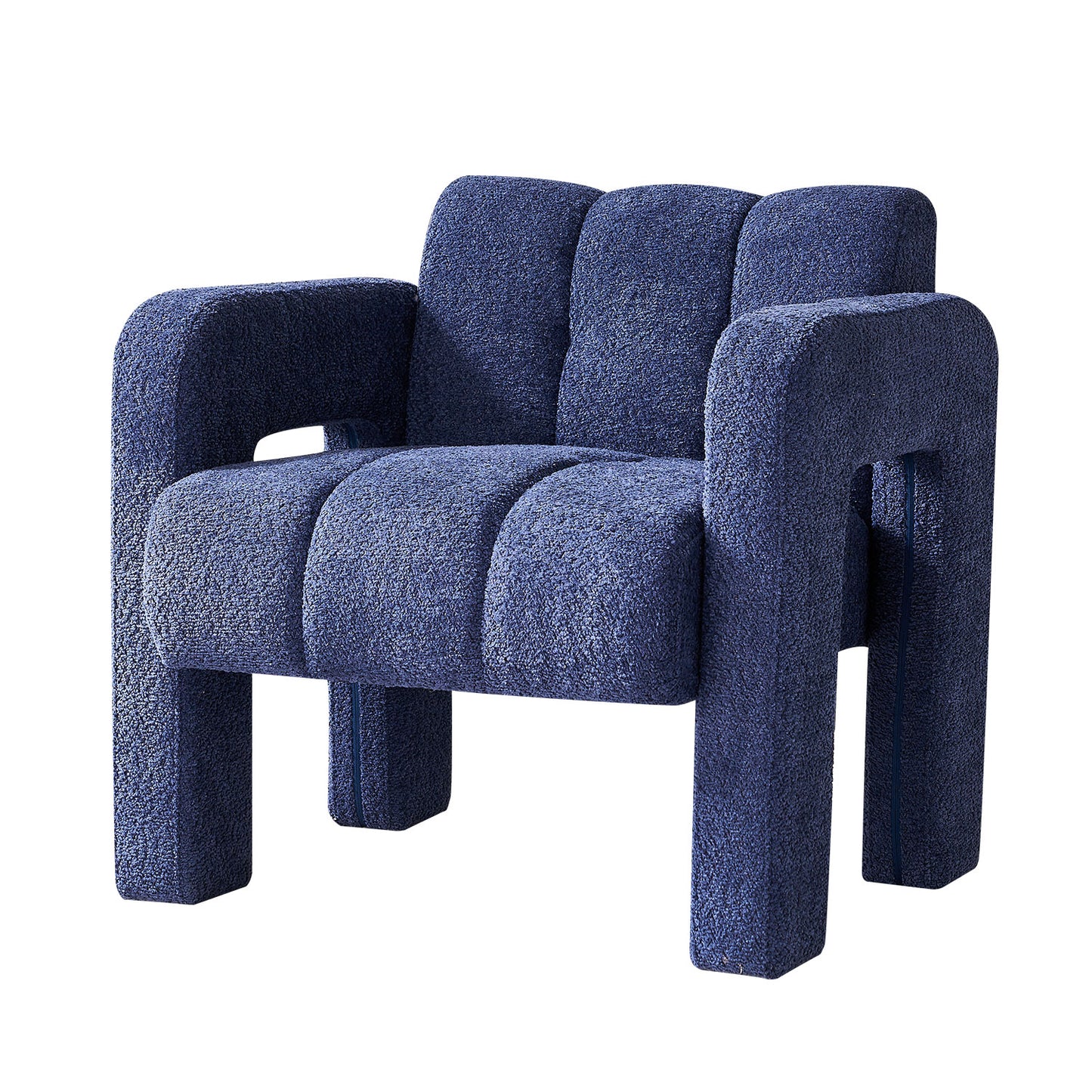 Billie 31.1" Wide Boucle Upholstered Living Room Chair - Navy Blue