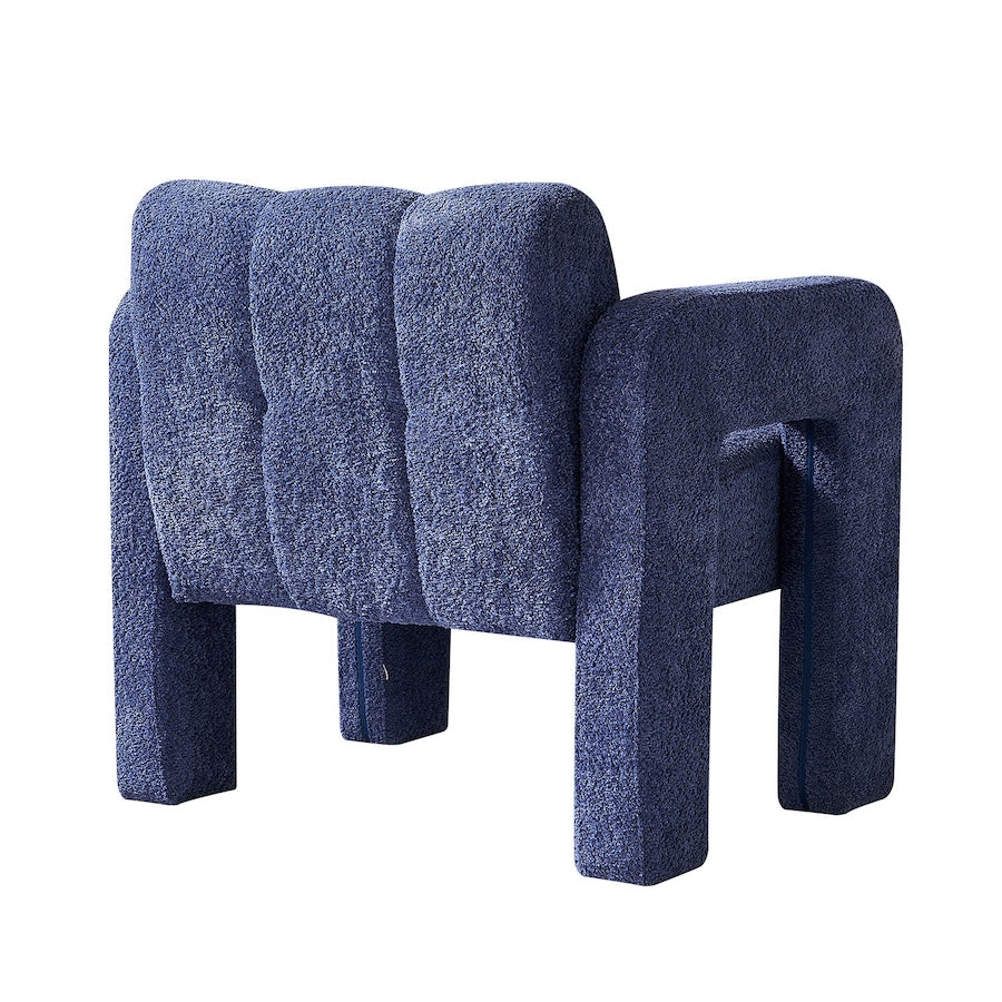 Billie 31.1" Wide Boucle Upholstered Living Room Chair - Navy Blue