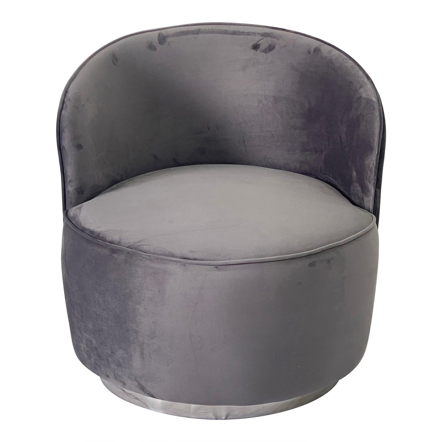 Waller Modern Velvet Accent Chair with Turned Legs - Smoke Gray & Silver