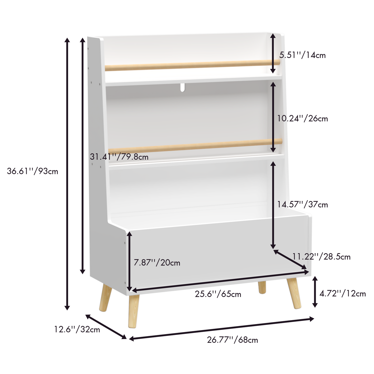 Moonriver Kids Bookshelf & Magazine Organizer