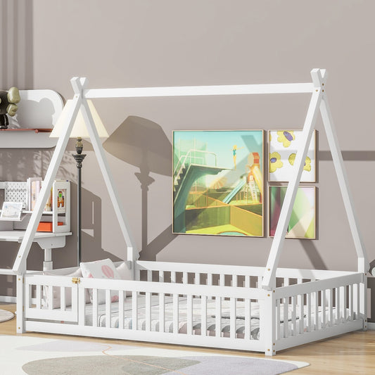 Abby Full Size Tent Shaped Bed with Rails