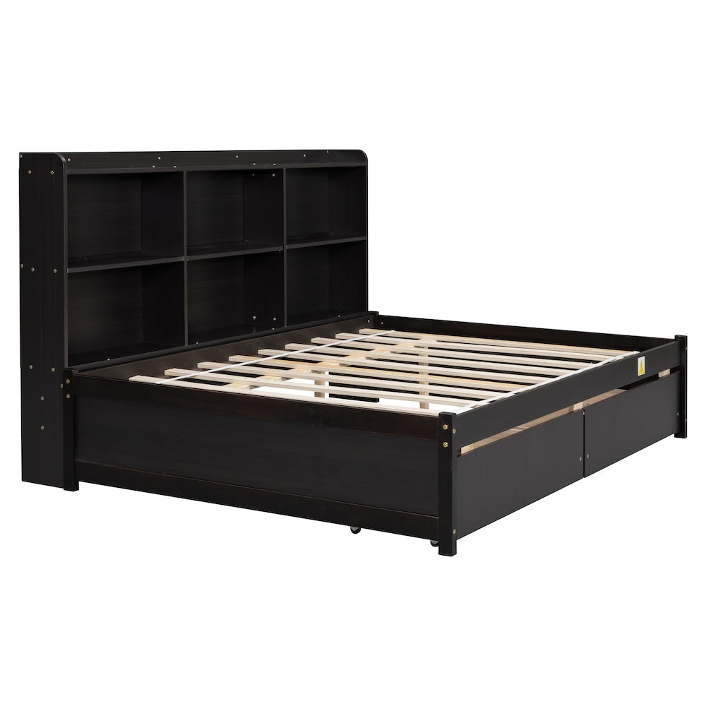 Ainsley Full Size Bookcase Daybed with Storage Drawers