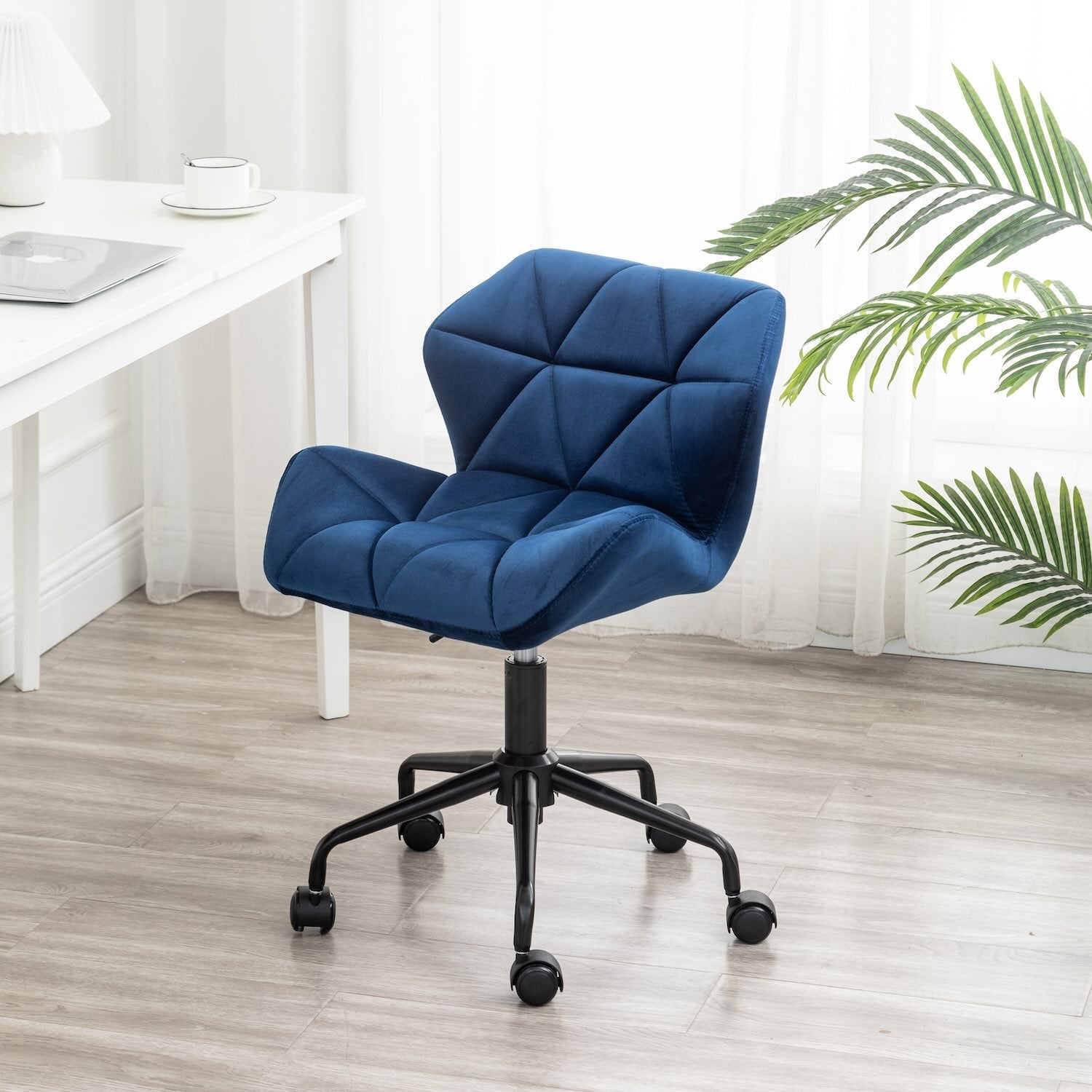 Eldon Diamond Tufted Adjustable Swivel Office Chair - Blue