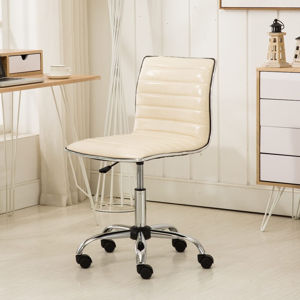 Fremo Chromel Adjustable Air Lift Office Chair - Beige