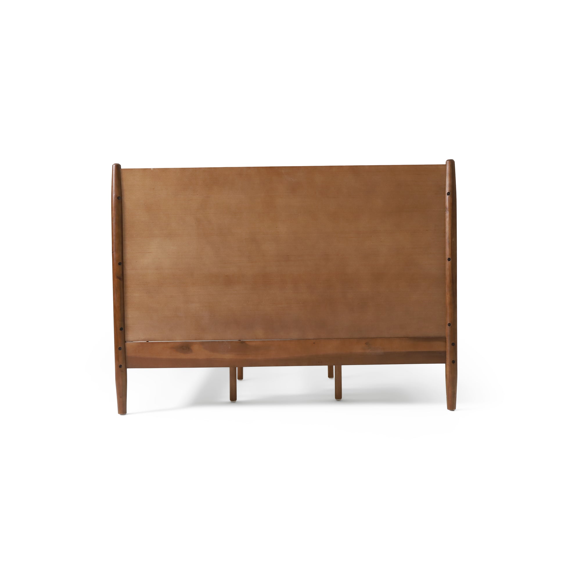 Calliope Mid-Century Modern Solid Wood Platform Bed, Brown