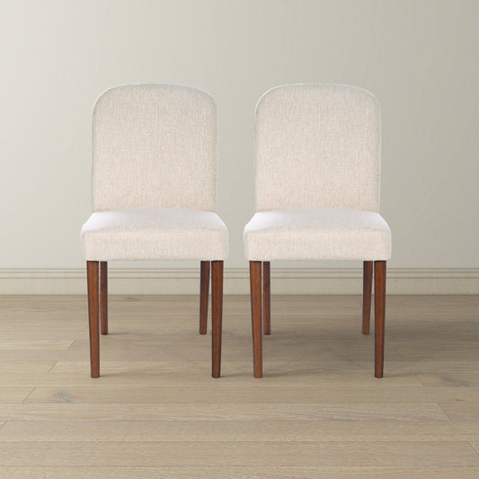 Capri Beige Fabric Dining Chair Set Of 2