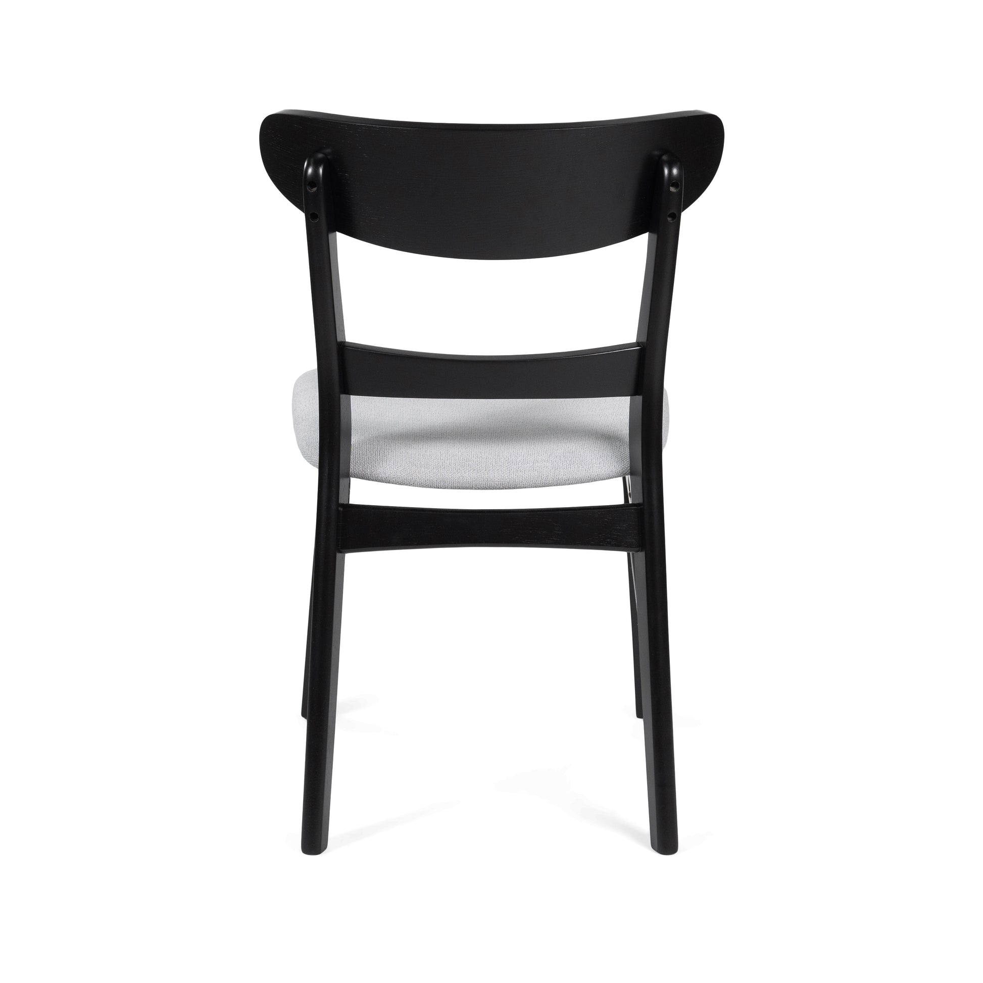 Nancy Mid-Century Modern Side Chairs Set of 2 Black & Gray