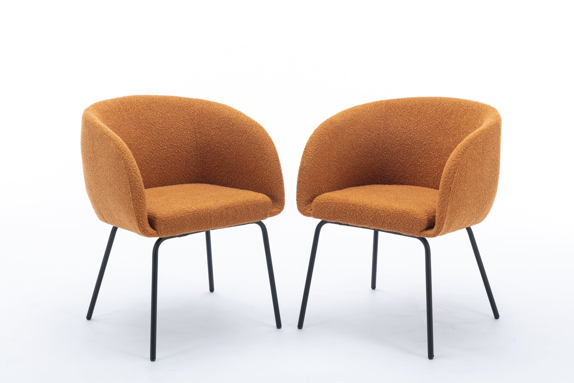 Lindy Modern Boucle Dining Chairs Set of 2 Ginger