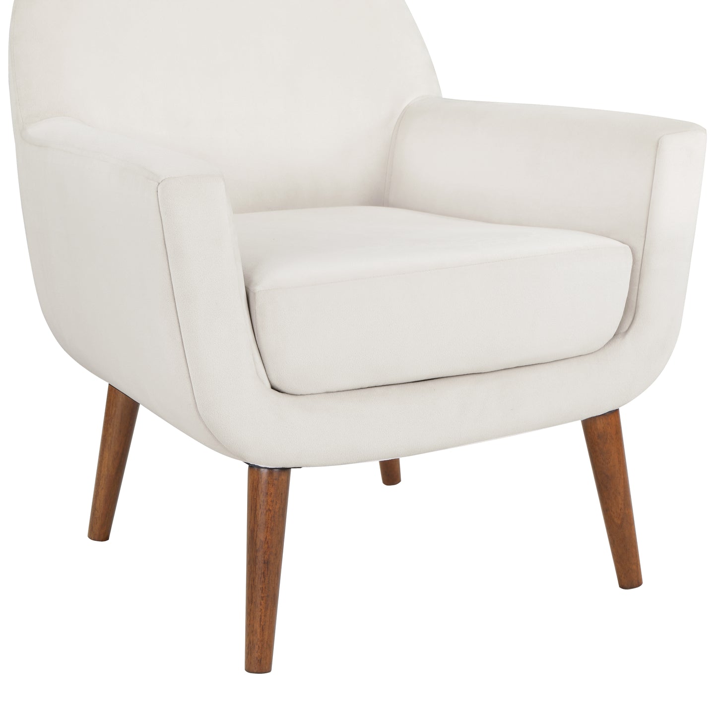 Astrid Mid-Century Sea Oat Velvet Arm Chair