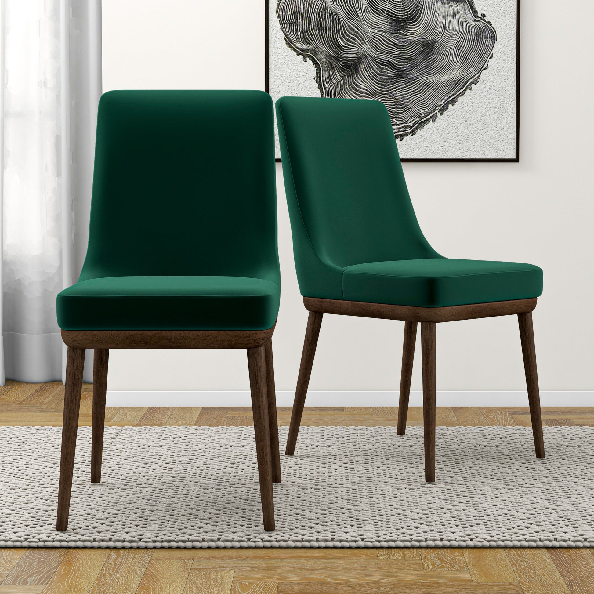 Kate Mid-Century Modern Dining Chair Set of 2