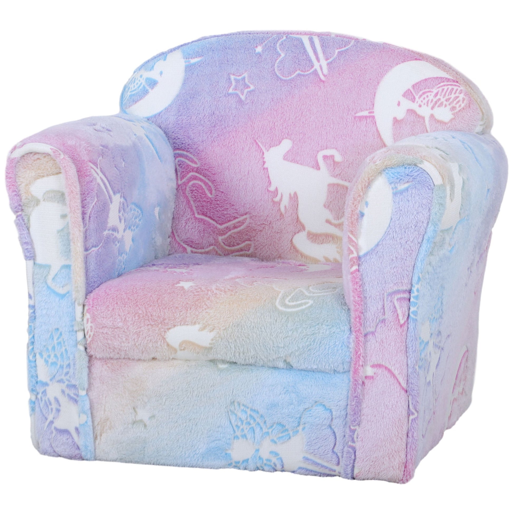 Kids Sofa Chair with Washable Cover & Glow in the Dark Fairy Design