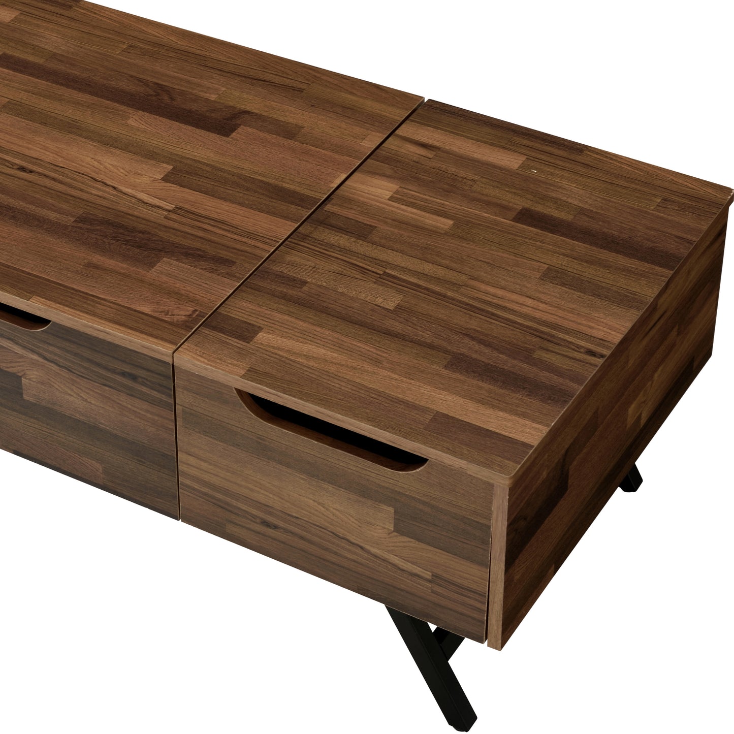 Wally Walnut 1-Drawer Coffee Table with Lift Top