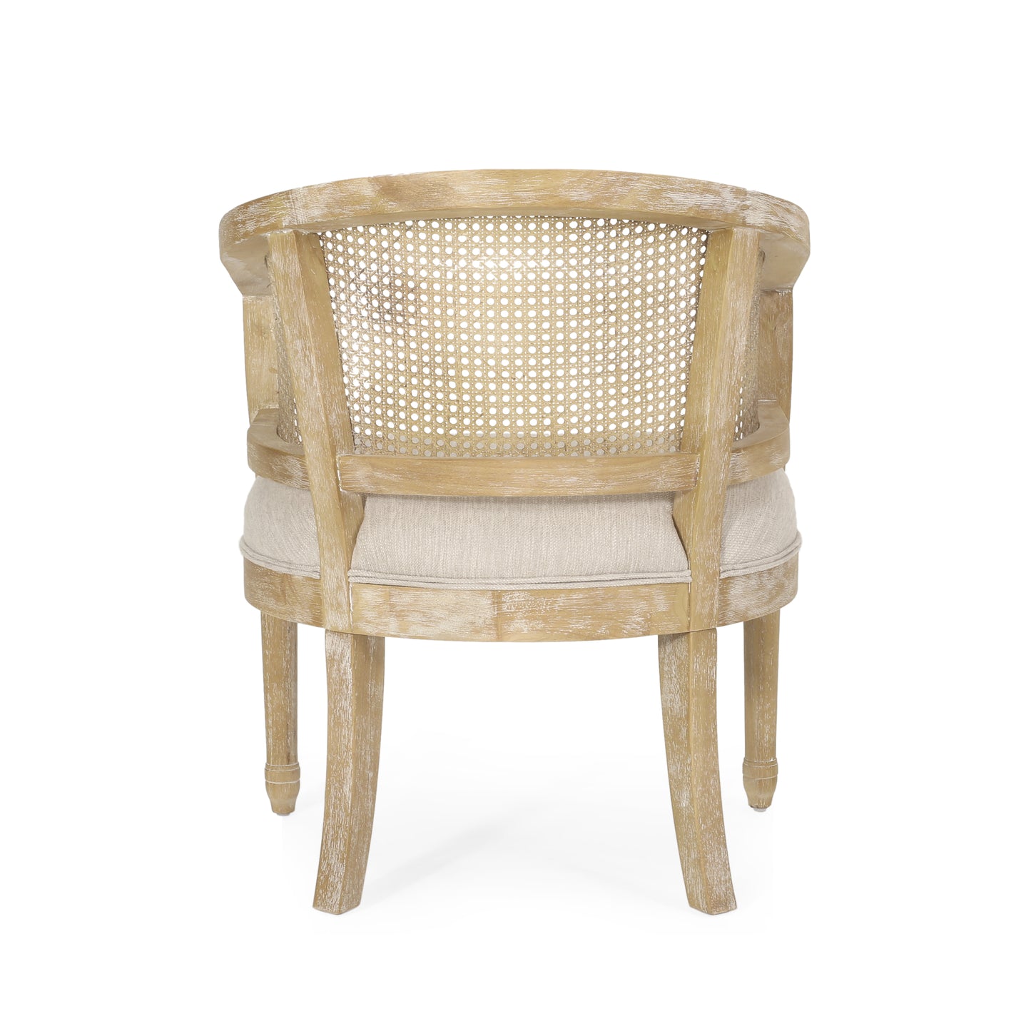 Winifred Modern Country Accent Chair with Rattan, Natural