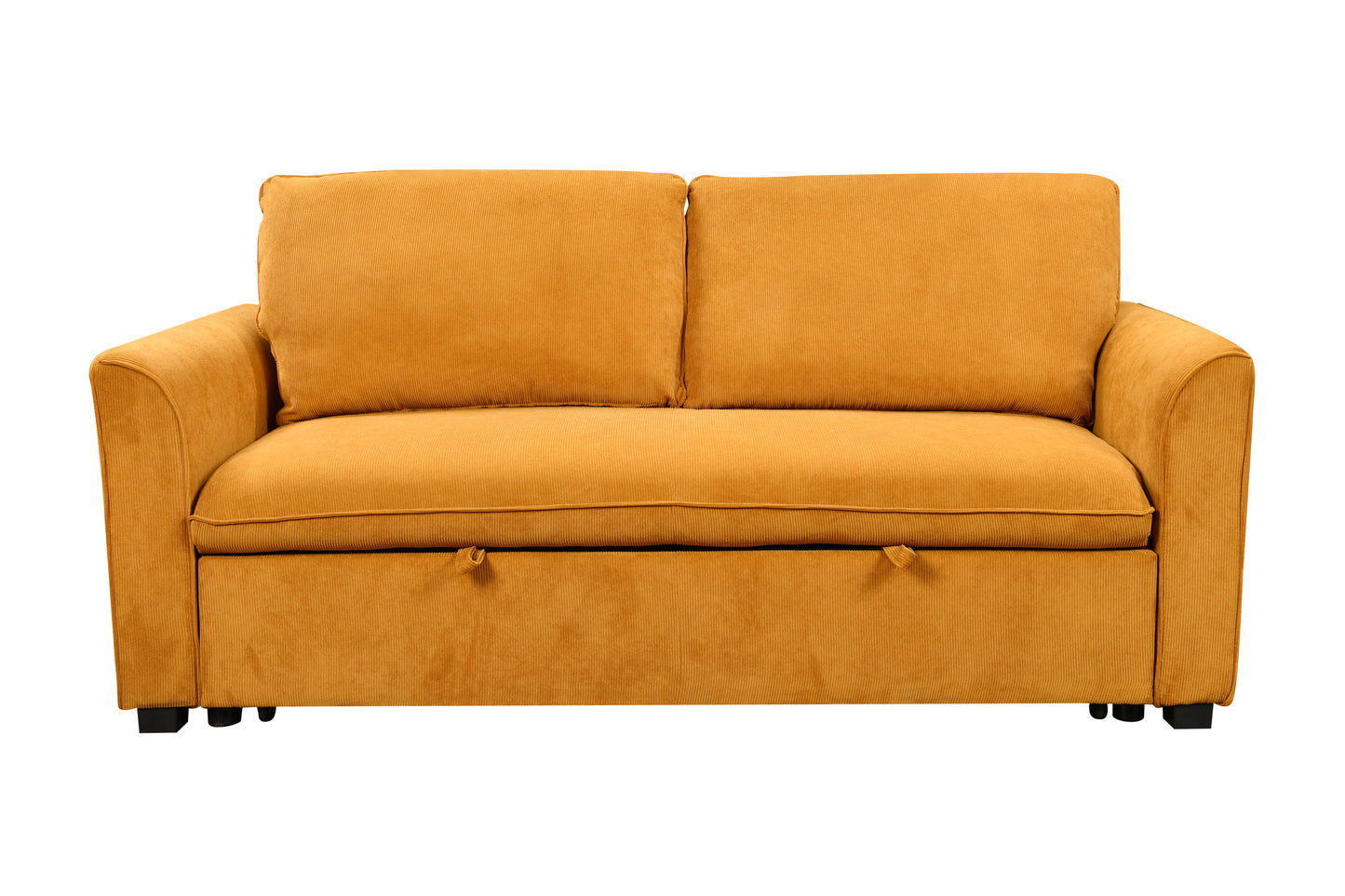 Saffron Modern 78" 3 in 1 Convertible Sofa Sleeper, Yellow