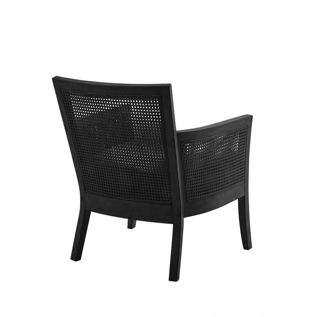 Hazel Black Cane Accent Chair