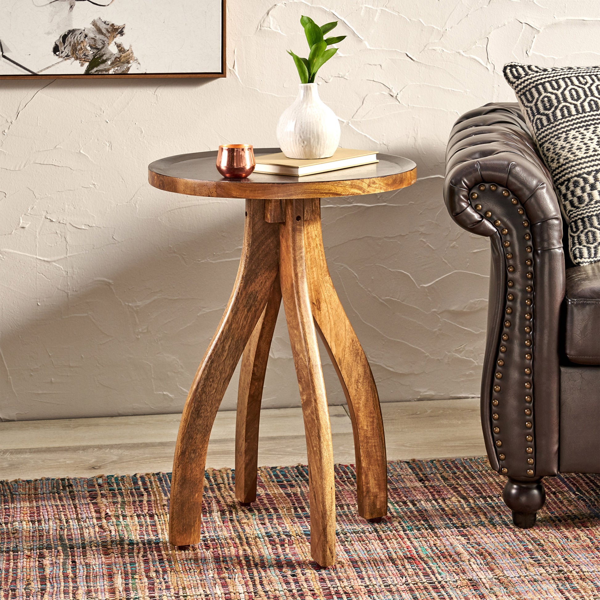 Chase Rustic Wooden Side Table