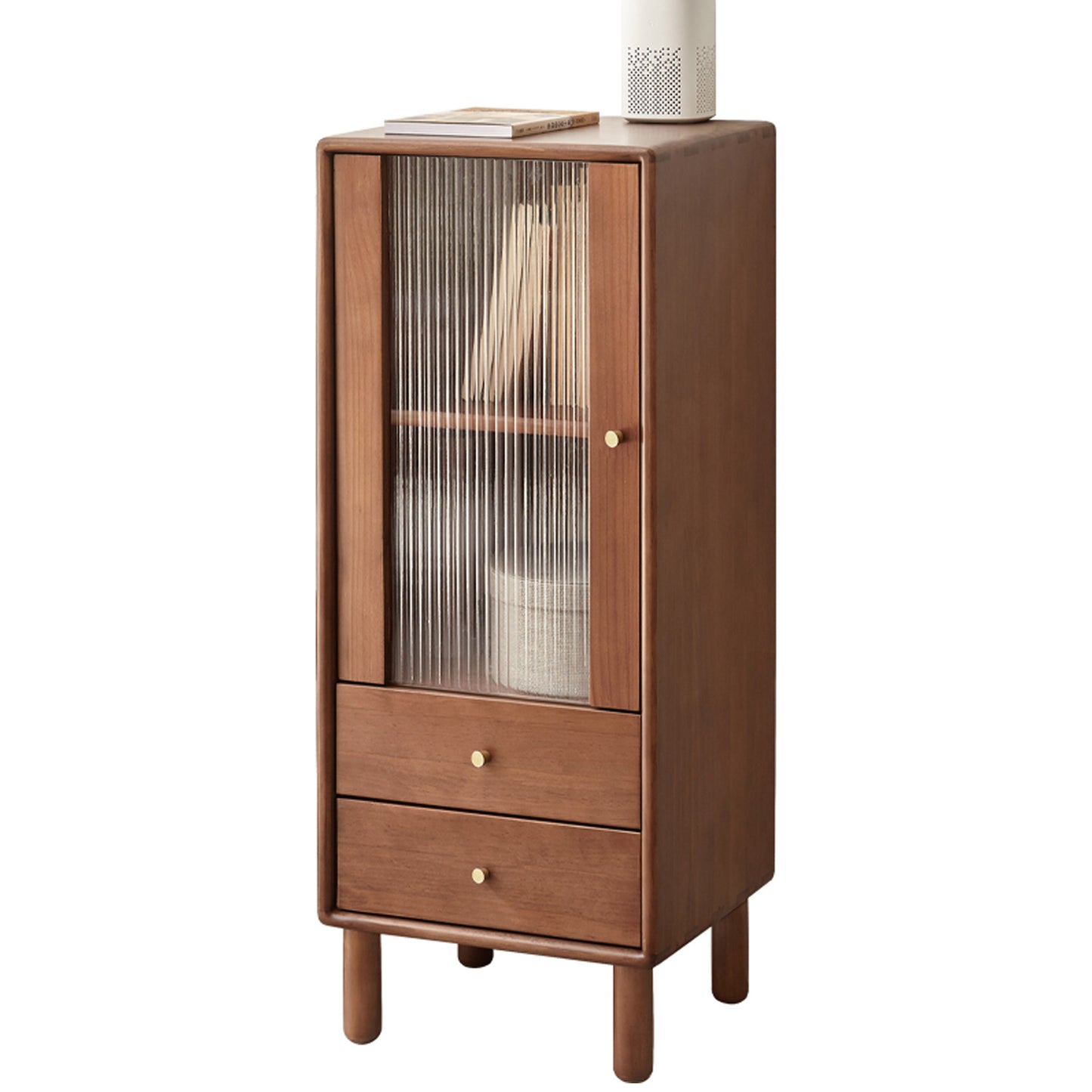 Marsha Mid-Century Modern Accent Cabinet, Walnut