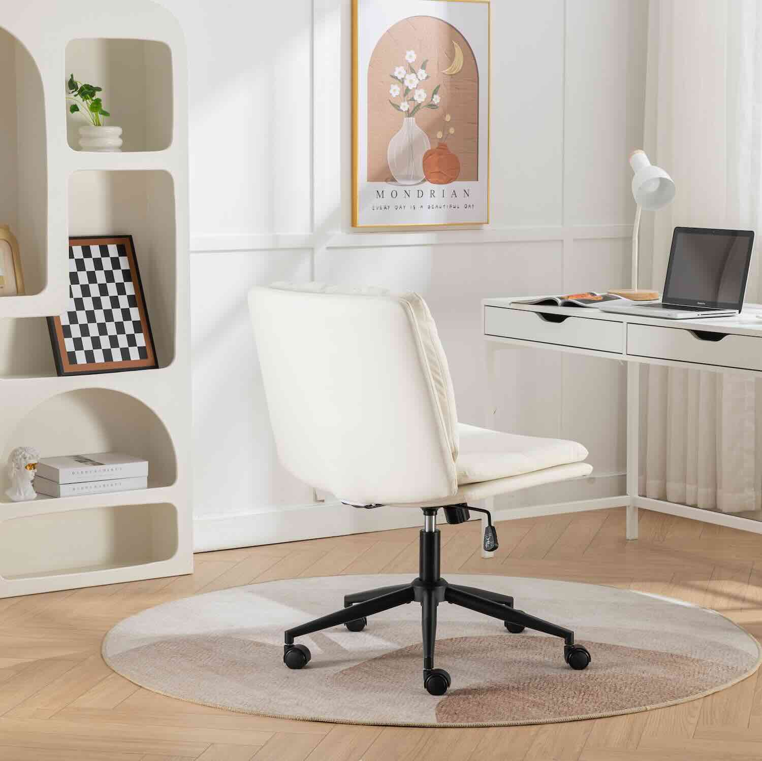 Bizerte Contemporary PU Leather Office Chair - White