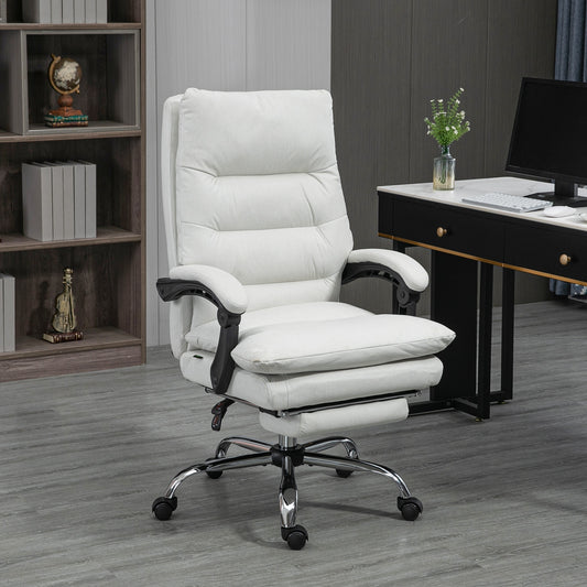 Quinby Cream White Upholstered Office Chair