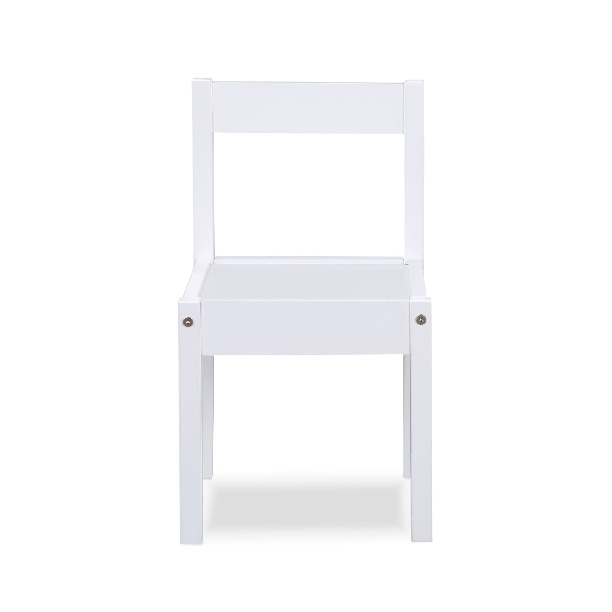 Della 3-Piece Solid Wood Kids Table & Two Chair Set, White