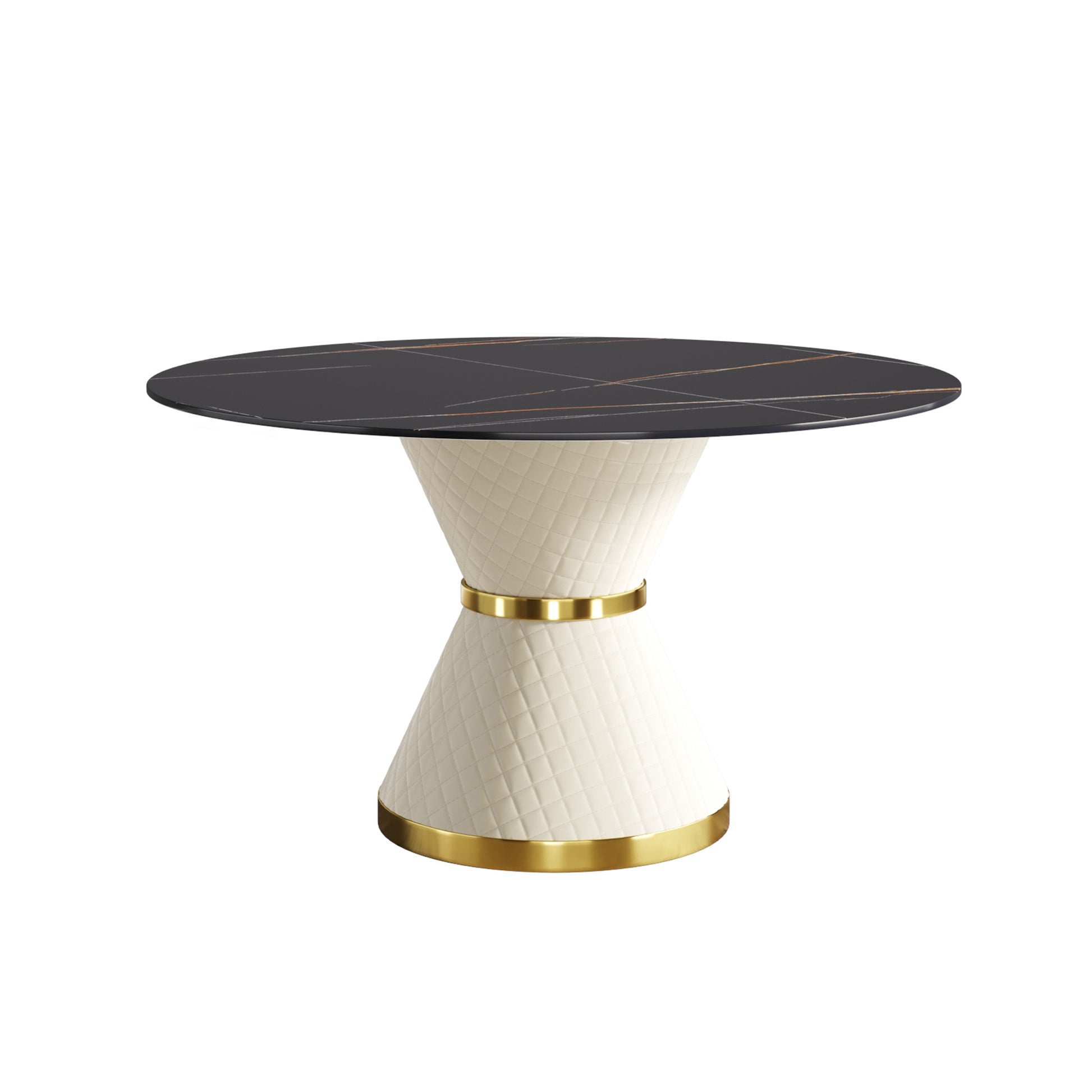 Leocadia 53" Round Modern Sintered Stone Dining Table