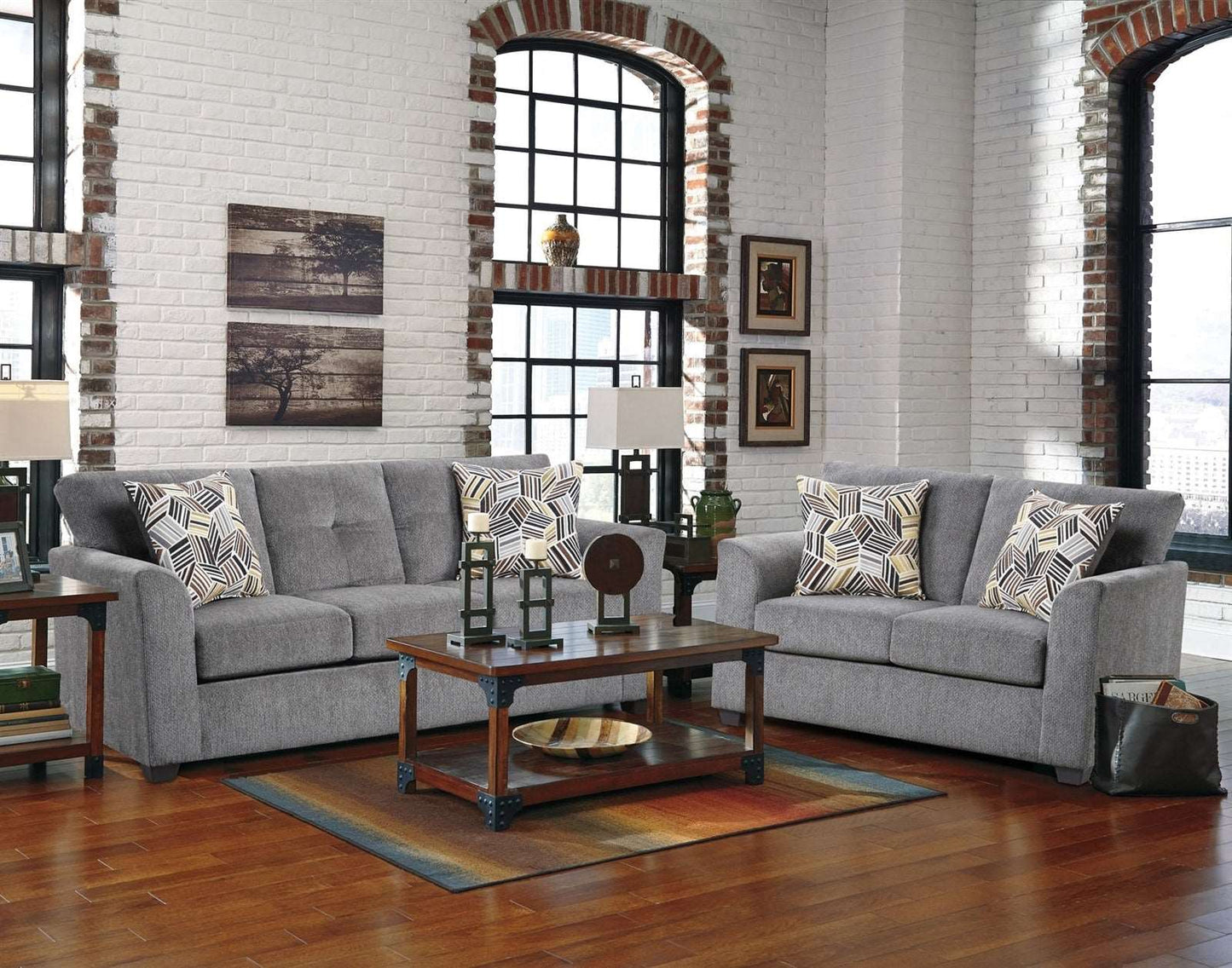 3000 Kennedy Contemporary Sofa - Gray