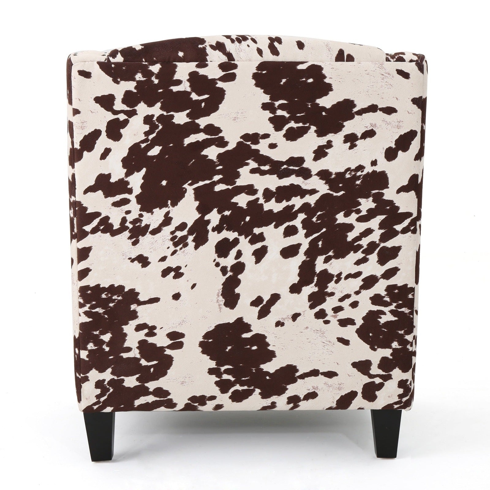 Ranger Velvet Studded Cow Pattern Arm Chair