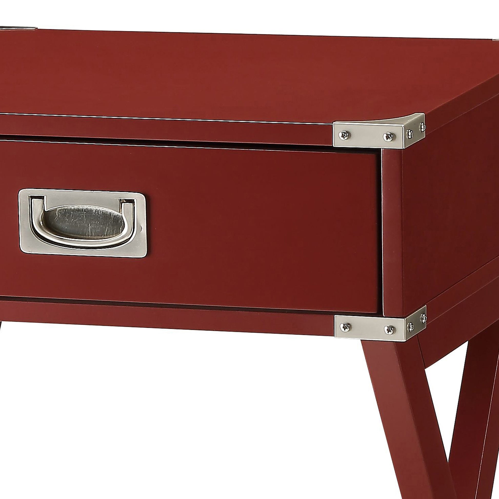 Red 1-drawer End Table