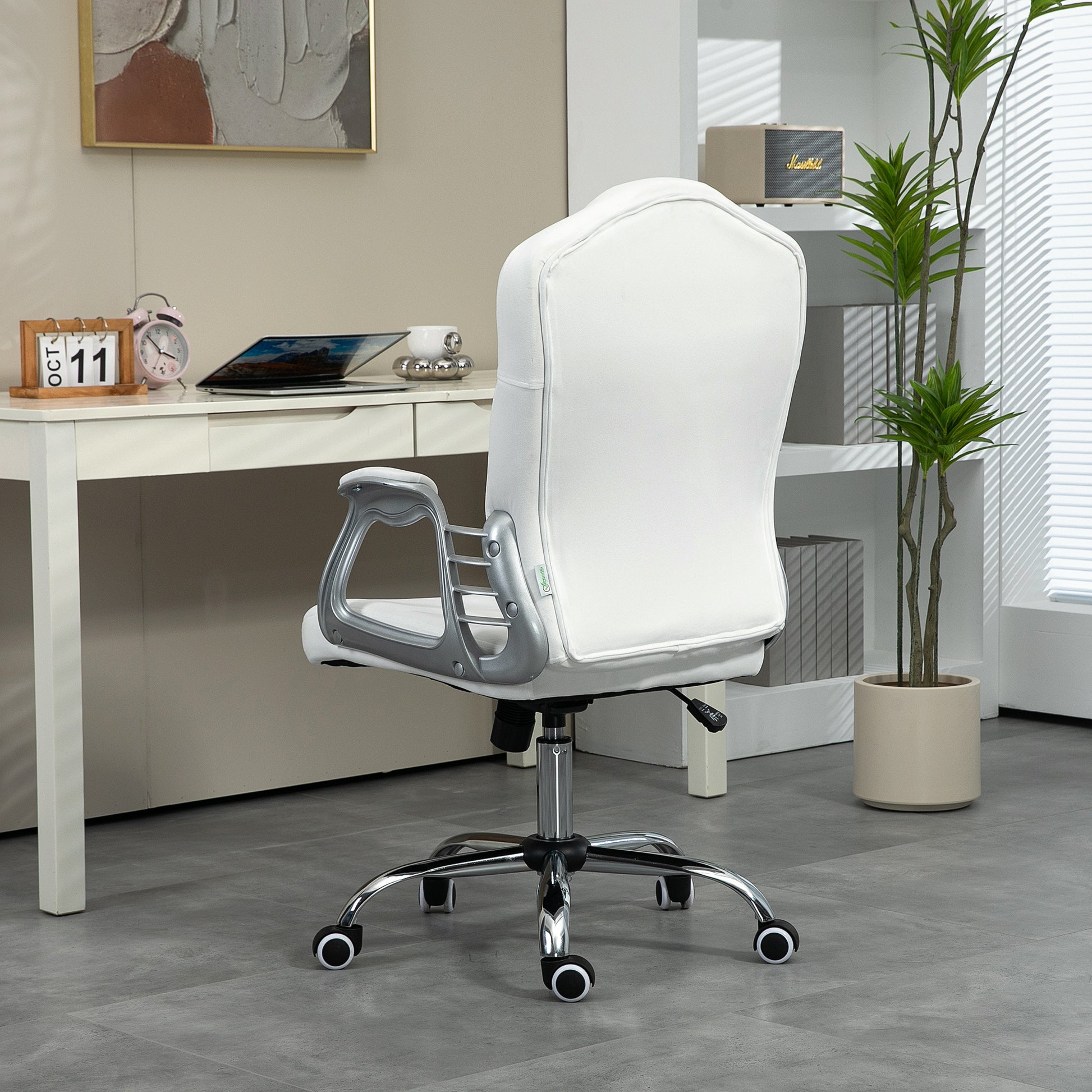 Misty Upholstered Office Chair, White