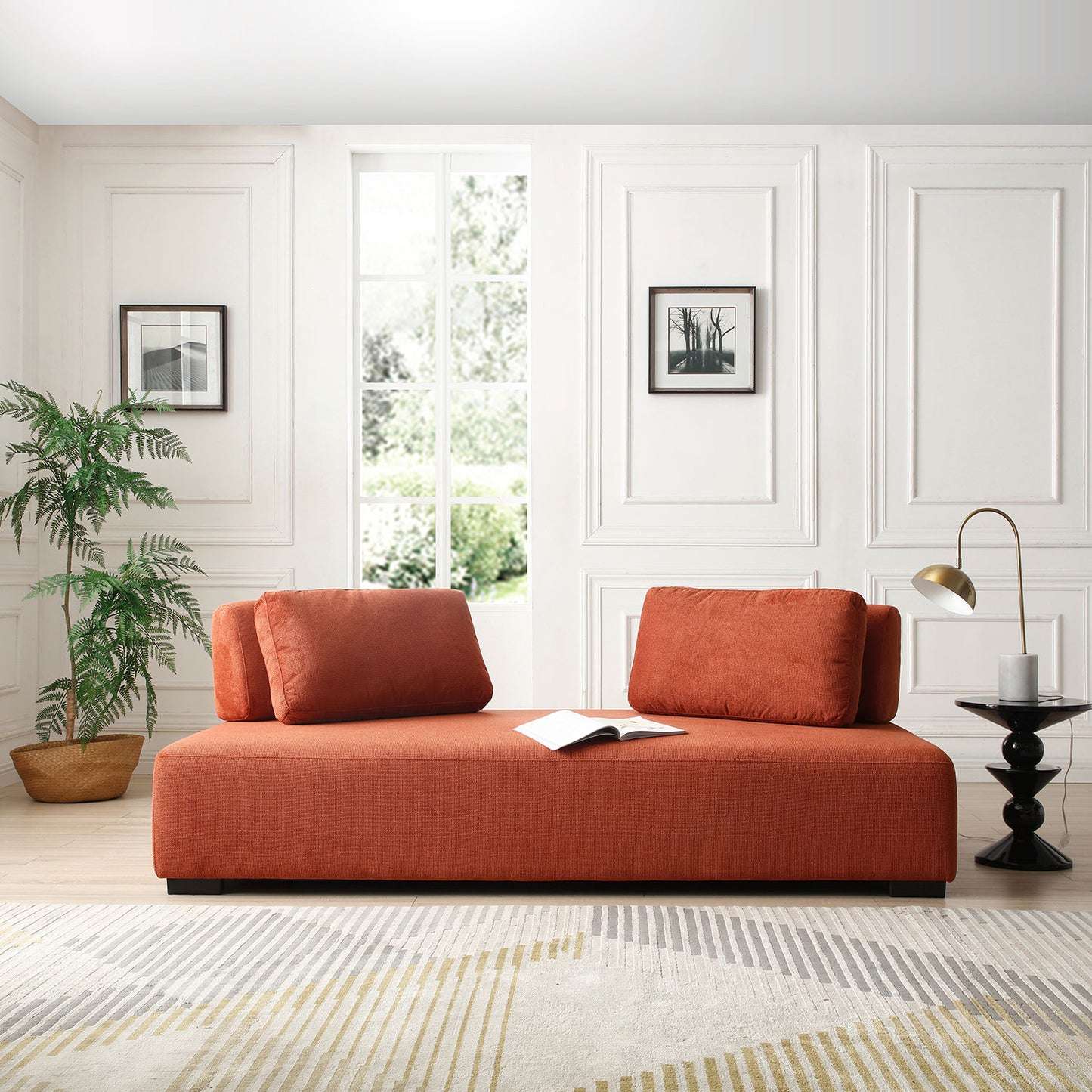 Jenna Modern Minimalist Upholstered Sofa