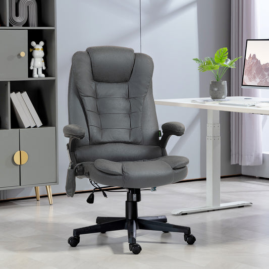 Elvina High Back Executive Office Chair with Massage & Head, Gray