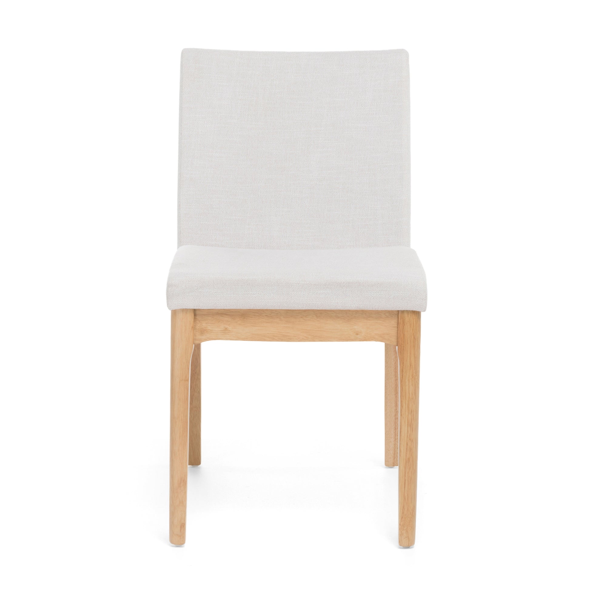 Betty Linen Dining Side Chairs with Wood Trim Set of 2