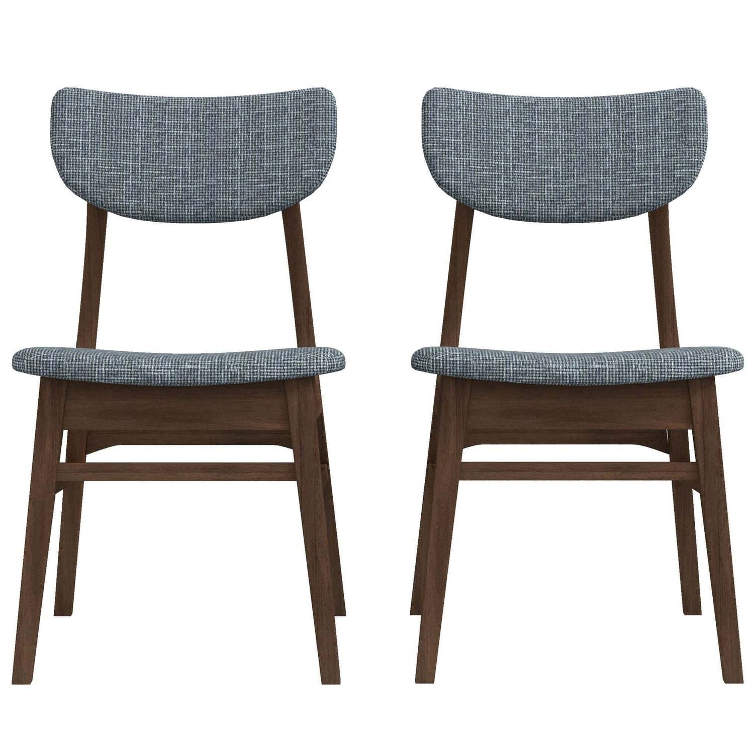 Eula Mid-Century Modern Dark Grey Dining Chair Set of 2