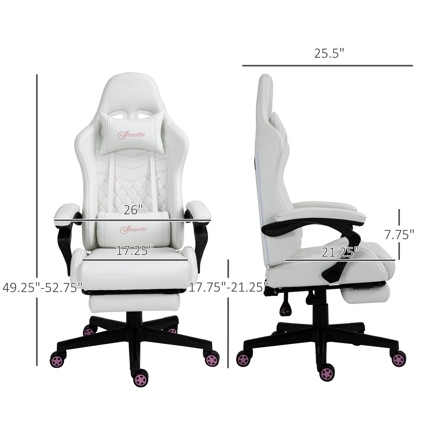 Sorrel PU Leather Gaming Chair, White