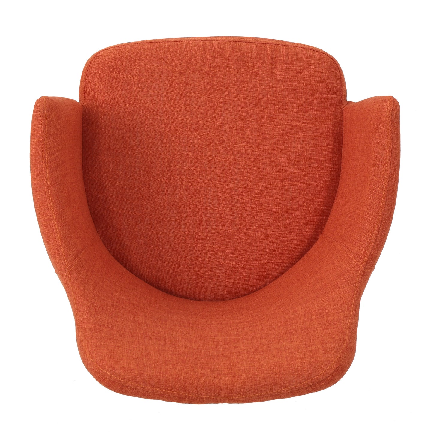 Vespera Mid-Century Modern Fabric Dining Armchairs Set of 2 Muted Orange