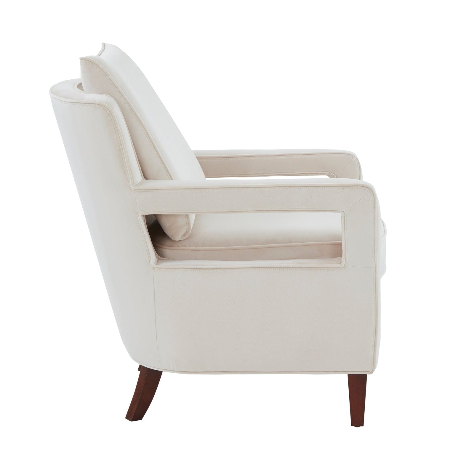 Alina Sea Oat Velvet Accent Arm Chair