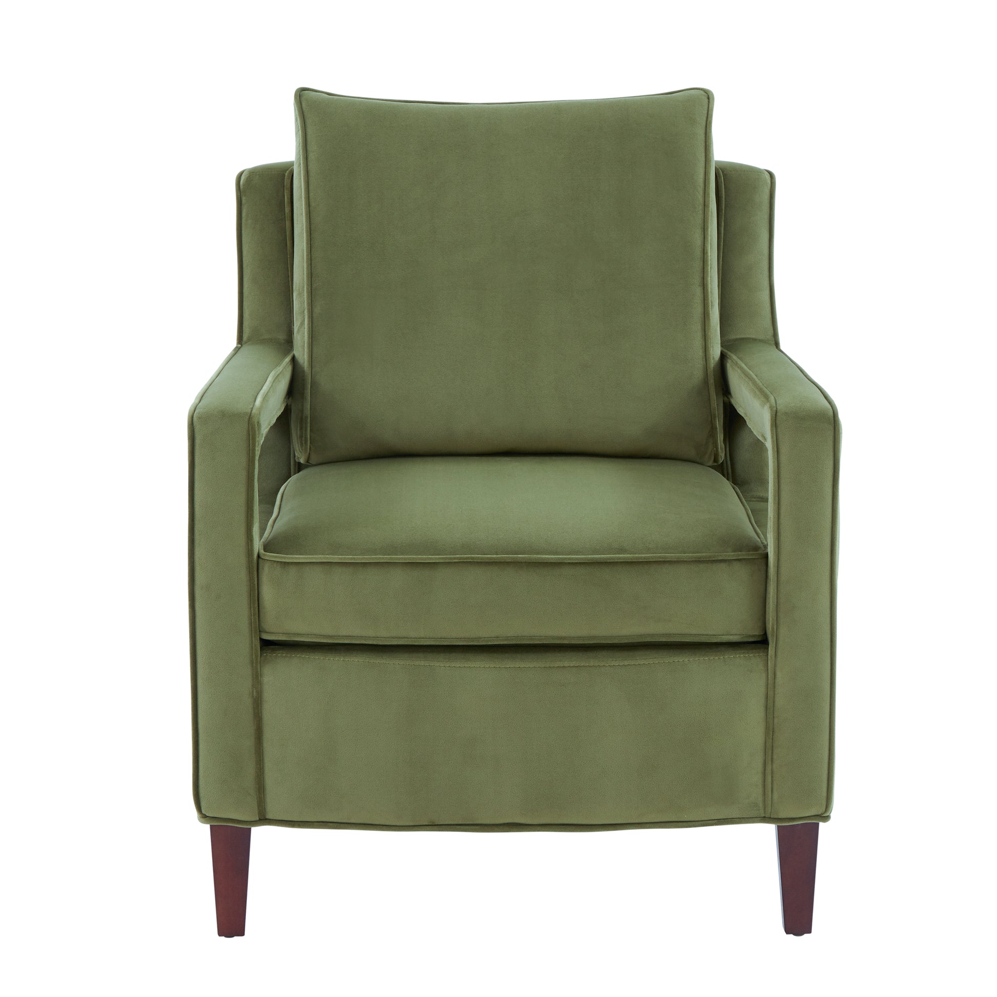 Alina Green Velvet Accent Arm Chair