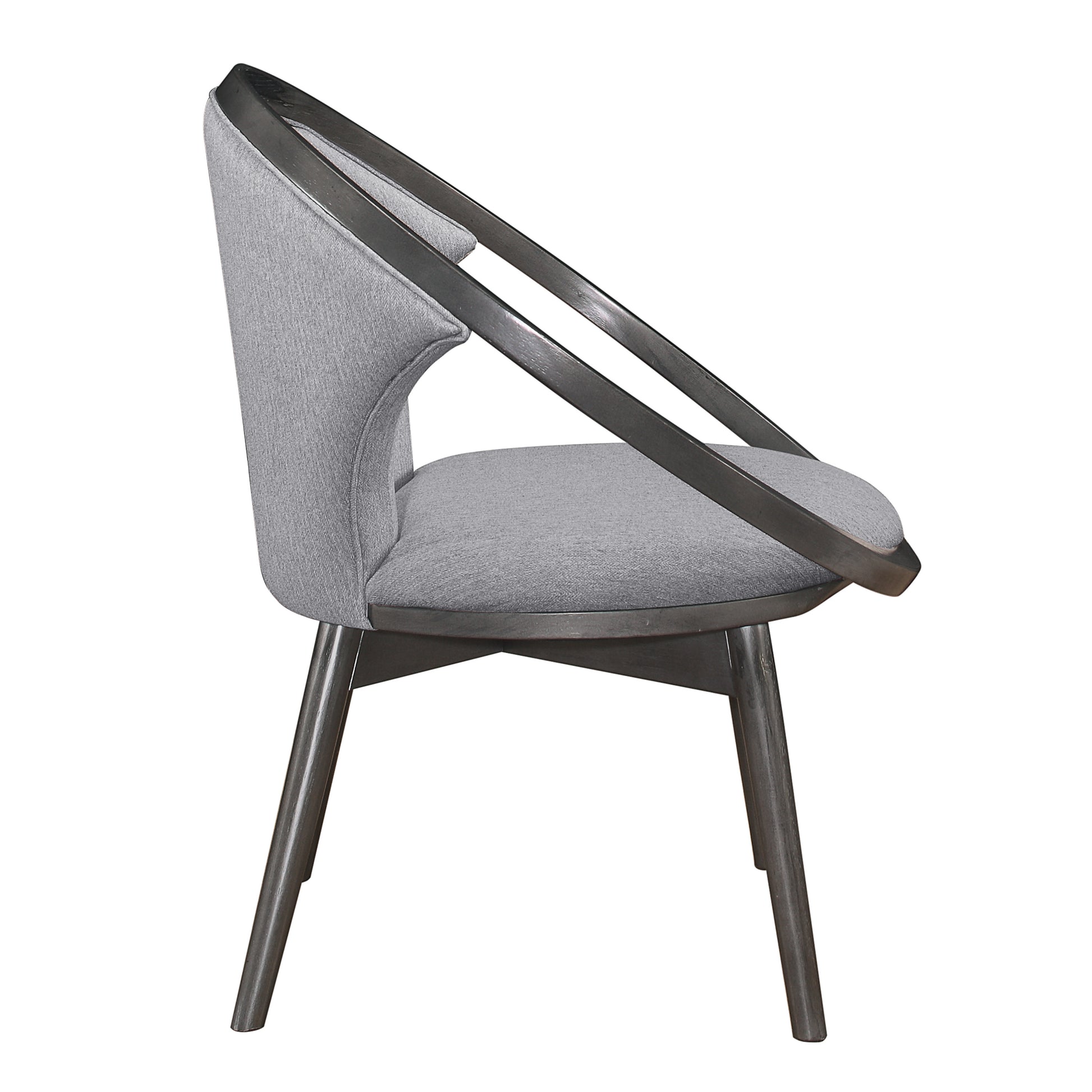 Liora Mid-Century Design Accent Chair in Gray Fabric