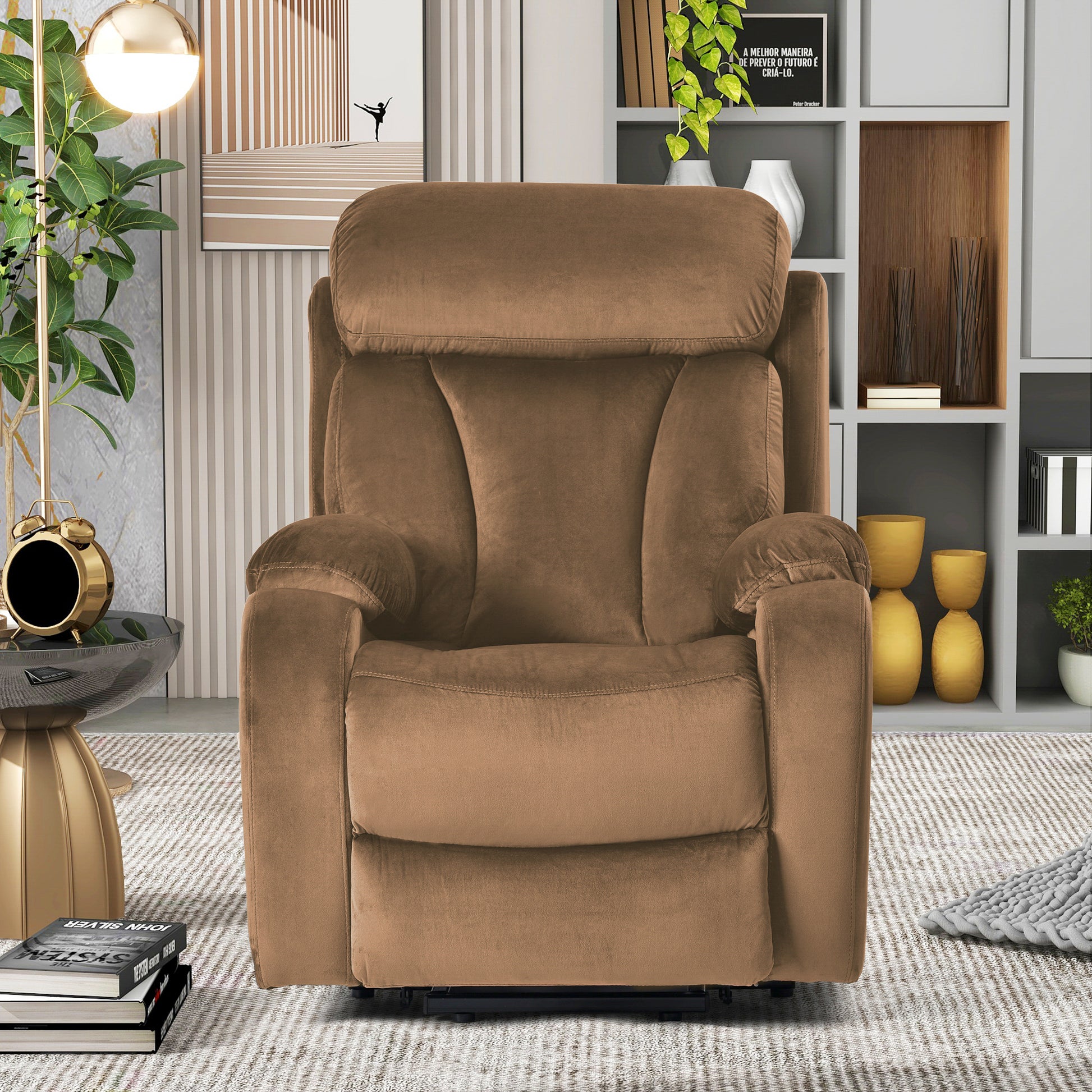 Fiala Power Lift Recliner with USB, Brown