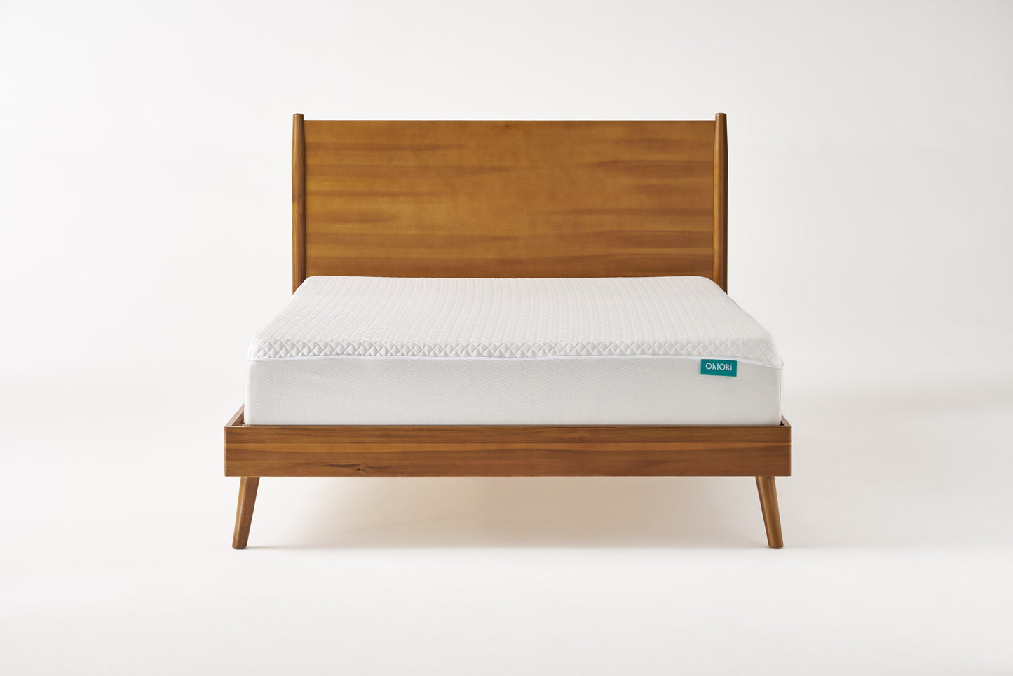 Calliope Mid-Century Modern Solid Wood Platform Bed, Natural