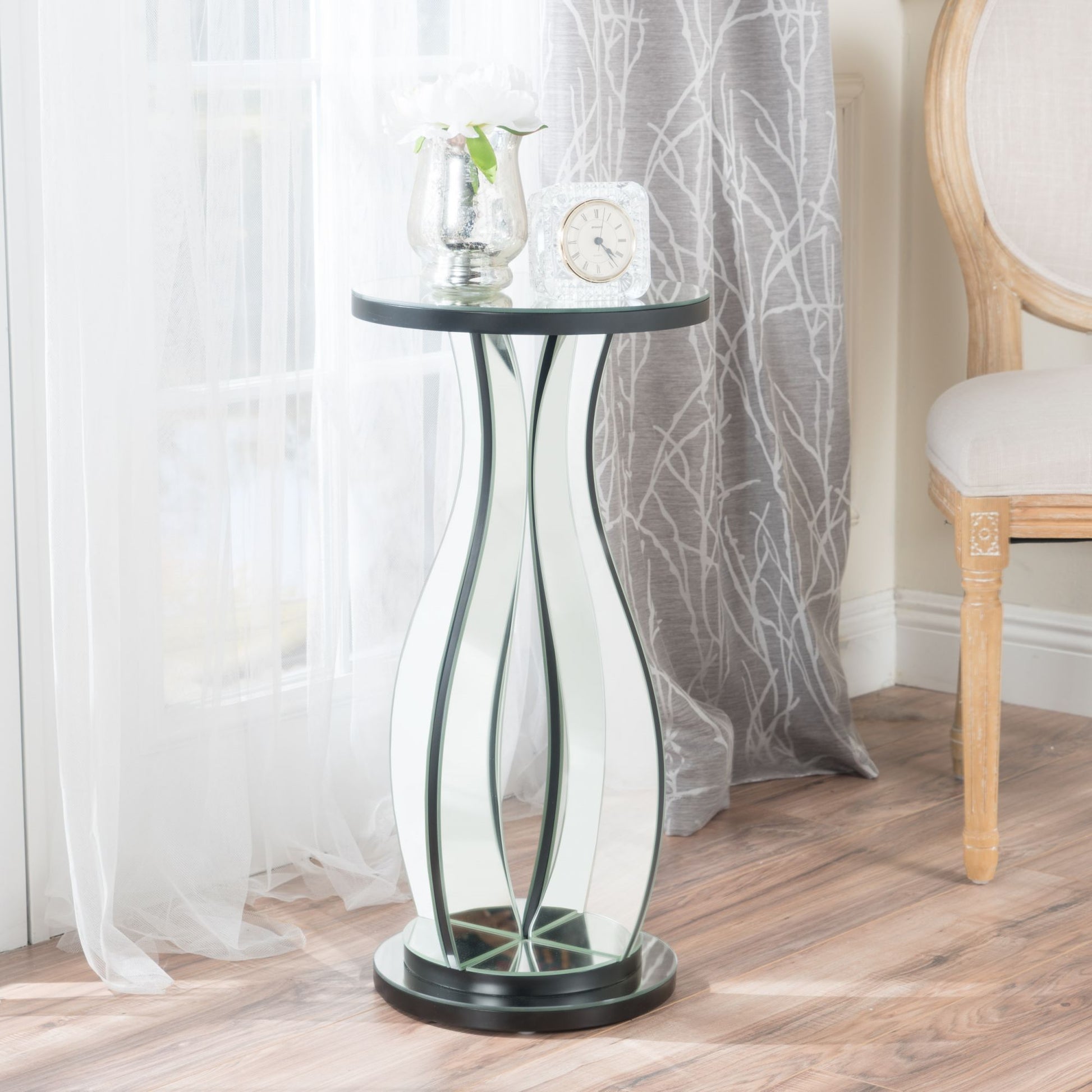 Ryker Modern Minimalist Clear Glass Side Table